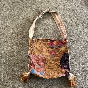 Free People Boho Patchwork Bag OS
